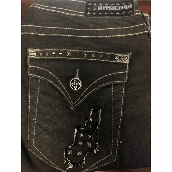 AFFLICTION Women's Denim Jeans RAQUEL STANDARD CT - Picture 7 of 9